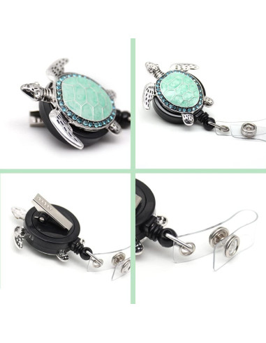 Carrete Retráctil de Identificación Aguamarina BADGE REEL