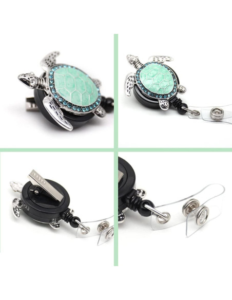 Carrete Retráctil de Identificación Aguamarina BADGE REEL