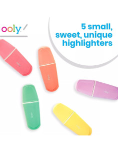Set de 5 Mini Marcadores Fluorescentes Ooly - Colores Pastel 2