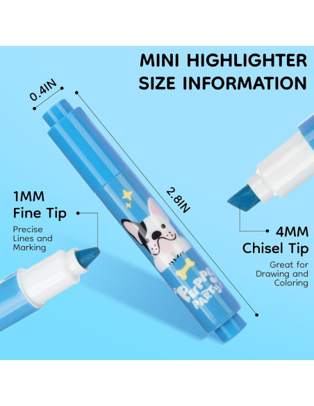 Mini Marcadores Fluorescentes M&G - Paquete de 6 Colores Chisel