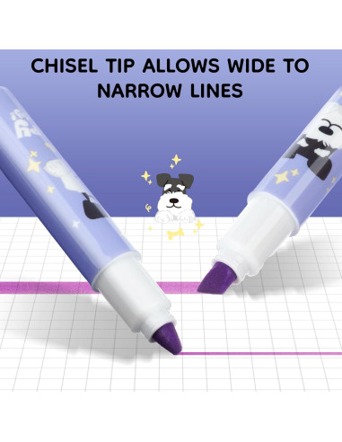 Mini Marcadores Fluorescentes M&G - Paquete de 6 Colores Chisel