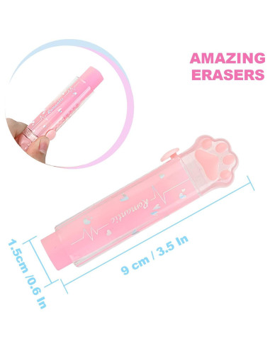 Borradores Retráctiles Kawaii PANDENNER - 4 Piezas Gradiente