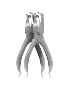 Perforadora de Papel Clásica The Mega Deals - Paquete de 2, Capacidad 8 Hojas, Color Plateado