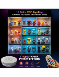Luces Bajo Gabinete Keadeso, 3 Luces LED RGB Recargables 2