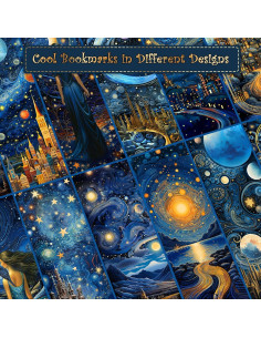 Marcadores de Libros Anseal 12 PCS Diseño Espacial 15x5 cm 2