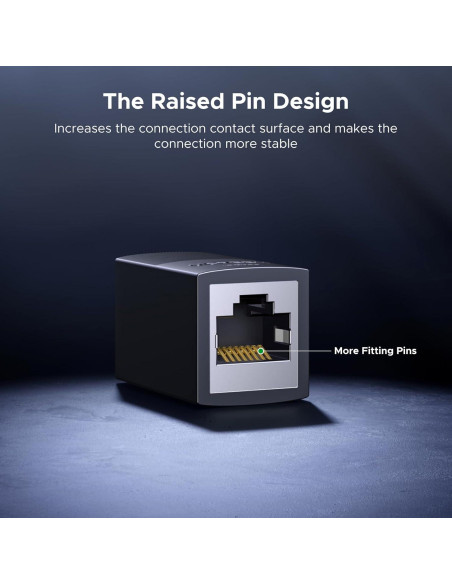 Extensor Ethernet UGREEN 10Gbps Paquete de 2 Acopladores PoE