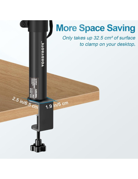 Juego de 2 Soportes de Monitores Vondynote Altura Ajustable 31-46 cm