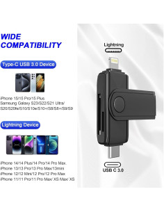 Lector de Tarjeta SD y MicroSD Ardaddyn para iPhone y iPad 2