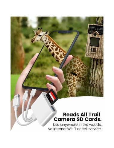 Lector de Tarjetas SD 3 en 1 BKYMPR para iPhone iPad Mac