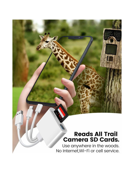 Lector de Tarjetas SD 3 en 1 BKYMPR para iPhone iPad Mac