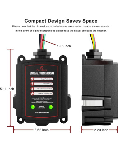 Protector de Sobretensión FHSPD72S para Hogar 72,000A 120/240V
