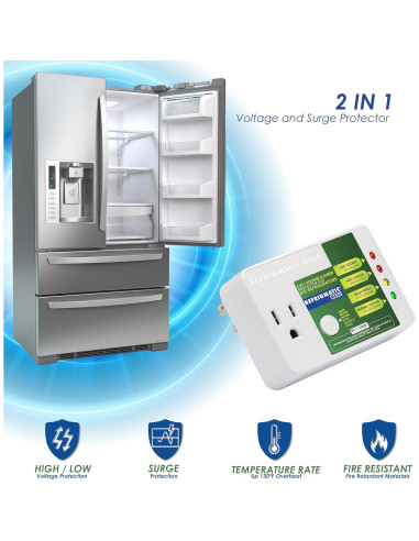 Protector de Voltaje Refrigmatic MEGA 2 en 1 para Refrigeradores 27 Pies