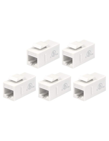 Acoplador Ethernet RJ45 Keystone VCE CAT6 Hembra a Hembra 5-Pack