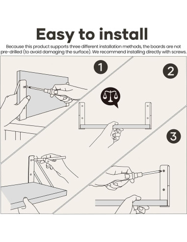 Estantes Flotantes de Madera BAYKA, Juego de 4, Negro, 16.5x5.5 cm