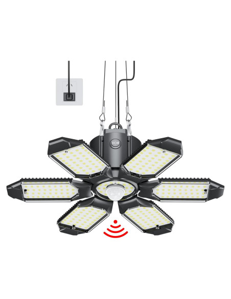 Luz de Garaje con Sensor de Movimiento Hinersound 200W 20000LM