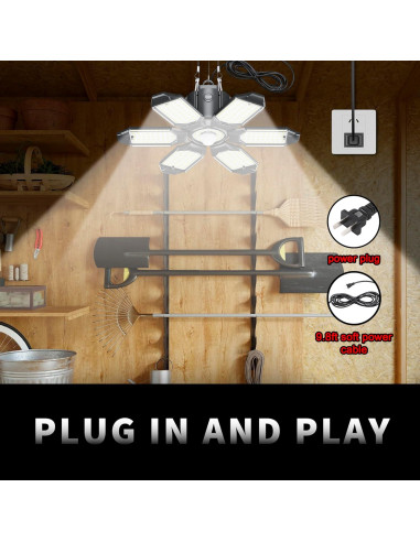 Luz de Garaje con Sensor de Movimiento Hinersound 200W 20000LM