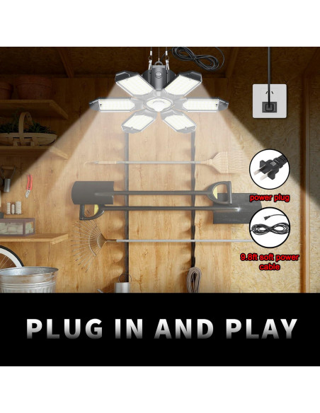 Luz de Garaje con Sensor de Movimiento Hinersound 200W 20000LM