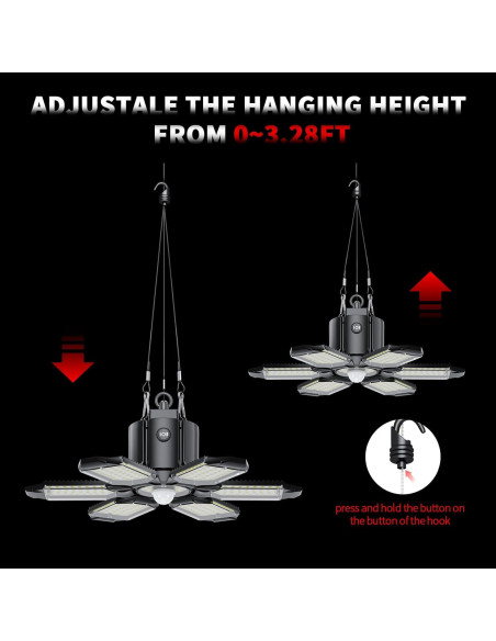 Luz de Garaje con Sensor de Movimiento Hinersound 200W 20000LM