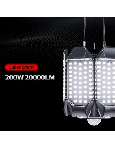 Luz de Garaje con Sensor de Movimiento Hinersound 200W 20000LM