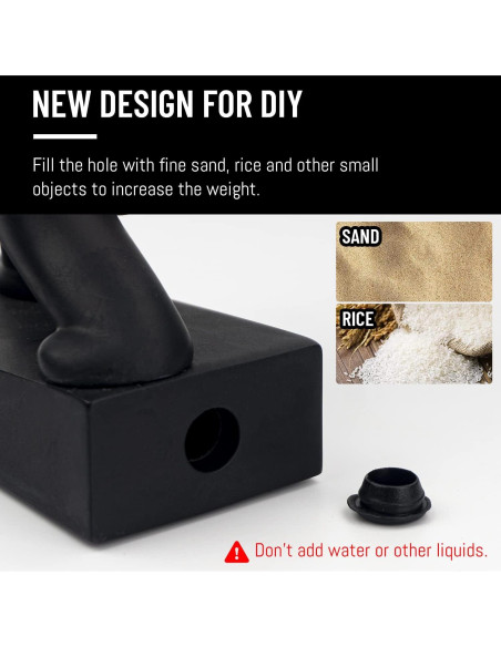 Tope de Puerta Omoojee Negro Antideslizante 1 Unidad