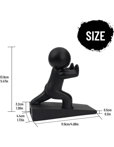 Tope de Puerta Omoojee Negro Antideslizante 1 Unidad