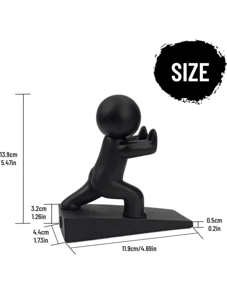 Tope de Puerta Omoojee Negro Antideslizante 1 Unidad