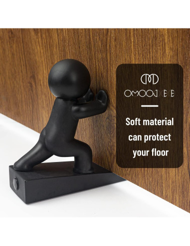 Tope de Puerta Omoojee Negro Antideslizante 1 Unidad