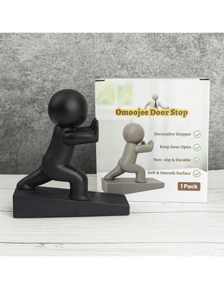 Tope de Puerta Omoojee Negro Antideslizante 1 Unidad