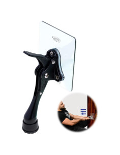 Tope de puerta adhesivo HASHI negro, instalación sin perforar