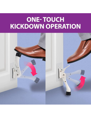 Tope de puerta adhesivo HASHI negro, instalación sin perforar