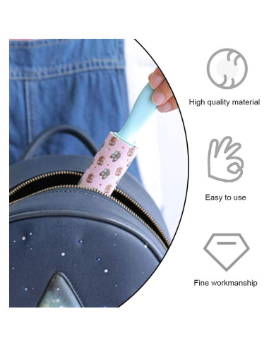 2 Rodillos Adhesivos Mini Portátiles YIKE + 4 Recargas 30 Hojas