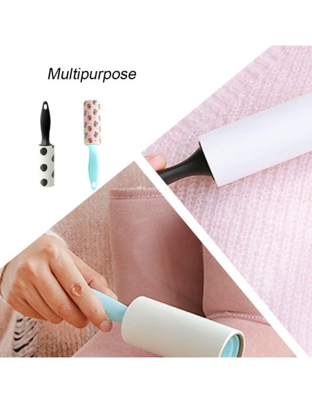 2 Rodillos Adhesivos Mini Portátiles YIKE + 4 Recargas 30 Hojas