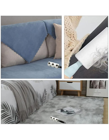 2 Rodillos Adhesivos Mini Portátiles YIKE + 4 Recargas 30 Hojas