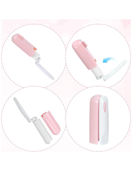 Rodillo de Pelusa Portátil 2 Pcs Rosa Gris para Mascotas