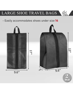 Set de 2 Bolsas para Zapatos de Viaje Impermeables 24.4x12.7cm 2