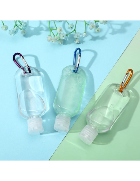 60 Botellas de Viaje Reutilizables 2oz Zisiueel Transparentes