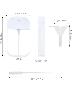 Paquete de 6 Botellas de Spray VIEKIER 50ml Transparentes 2