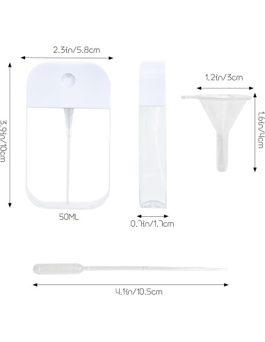 Paquete de 6 Botellas de Spray VIEKIER 50ml Transparentes