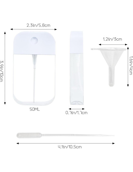 Paquete de 6 Botellas de Spray VIEKIER 50ml Transparentes