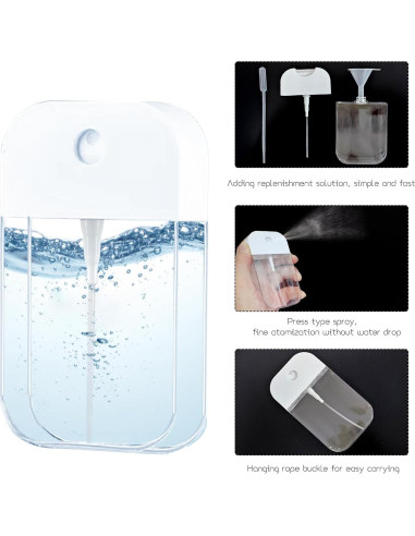 Paquete de 6 Botellas de Spray VIEKIER 50ml Transparentes