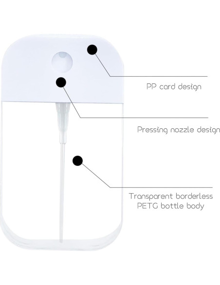 Paquete de 6 Botellas de Spray VIEKIER 50ml Transparentes