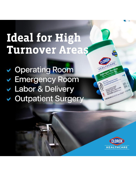 Toallitas Desinfectantes Clorox Healthcare 185 Unidades 30.48x27.94cm