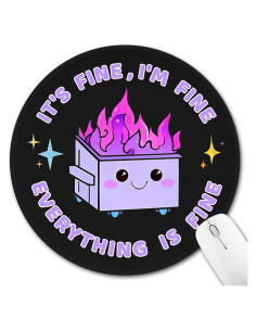 Alfombrilla de Ratón Hancynir Morada Redonda Antideslizante 220mm