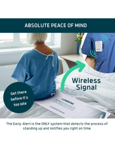 Alarma de Cama Inalámbrica Lunderg con Sensor y Pager - 25.4x83.8 cm 2