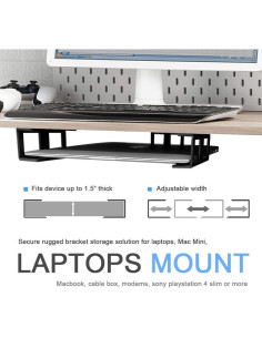 Soporte para Laptop Bajo Escritorio IFCASE Negro Aluminio 13.6 kg 2