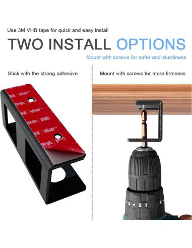 Soporte para Laptop Bajo Escritorio IFCASE Negro Aluminio 13.6 kg