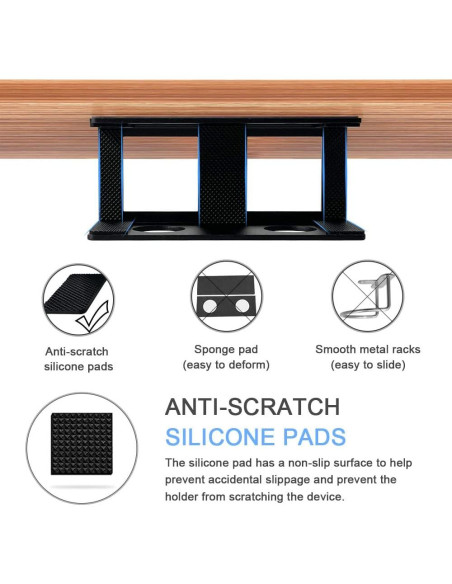 Soporte para Laptop Bajo Escritorio IFCASE Negro Aluminio 13.6 kg