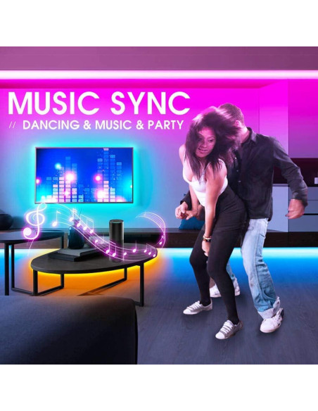 Tira de Luz LED RGBWW GIDEALED 3m USB WiFi Control Voz