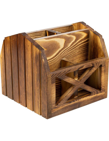 Soporte para Control Remoto FARM IN de Madera Sólida 4 Compartimentos