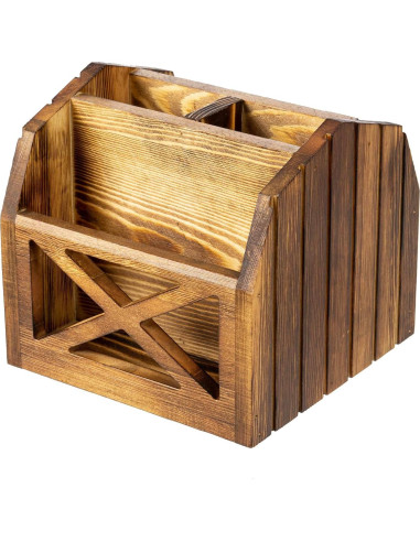 Soporte para Control Remoto FARM IN de Madera Sólida 4 Compartimentos